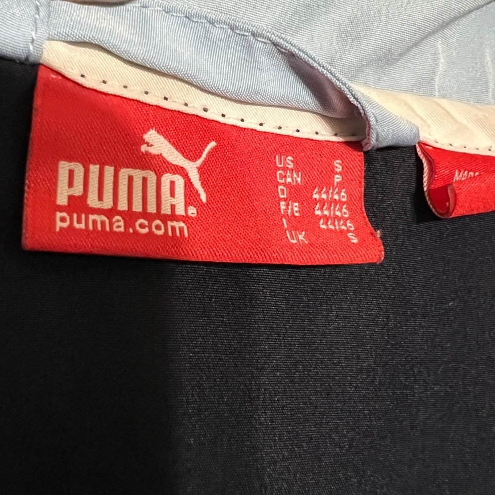 Puma Dark Blue Light Blue & White Zip Up Jacket Women Size Small - Picture 5 of 5